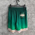 「#4478」CASABLANCA Green silk jacquard shorts