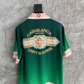 「#4479」CASABLANCA Green jacquard silk T-shirt