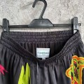 「#4480」CASABLANCA Black rock pattern silk shorts