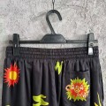 「#4480」CASABLANCA Black rock pattern silk shorts
