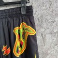 「#4480」CASABLANCA Black rock pattern silk shorts