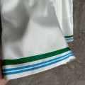「#4482」CASABLANCA Colorful portrait pattern silk white shorts