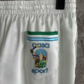 「#4482」CASABLANCA Colorful portrait pattern silk white shorts