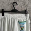 「#4482」CASABLANCA Colorful portrait pattern silk white shorts