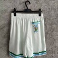 「#4482」CASABLANCA Colorful portrait pattern silk white shorts