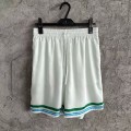 「#4482」CASABLANCA Colorful portrait pattern silk white shorts