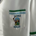 「#4483」CASABLANCA Colorful portrait pattern silk white T-shirt