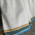 「#4484」CASABLANCA White shorts in silk jacquard with orange pattern