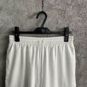 「#4484」CASABLANCA White shorts in silk jacquard with orange pattern