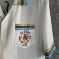 「#4485」CASABLANCA White silk jacquard T-shirt with orange pattern