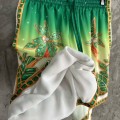 「#4486」CASABLANCA Green jewel pattern silk shorts