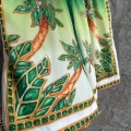 「#4486」CASABLANCA Green jewel pattern silk shorts