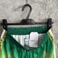 「#4486」CASABLANCA Green jewel pattern silk shorts