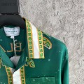 「#4487」CASABLANCA Green jewel pattern silk shirt