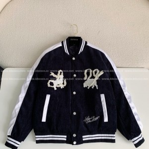 「#4488」Louis Vuitton Embroidered printed beaded cotton coat