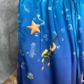 「#4499」CASABLANCA Blue silk shorts with marine animal print