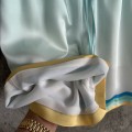 「#4501」CASABLANCA Light blue silk shorts with ripple pattern