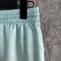 「#4501」CASABLANCA Light blue silk shorts with ripple pattern