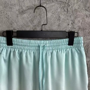 「#4501」CASABLANCA Light blue silk shorts with ripple pattern