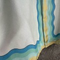 「#4502」CASABLANCA Light blue silk T-shirt with ripple pattern