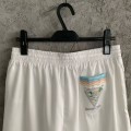 「#4503」CASABLANCA White silk shorts with glass house pattern