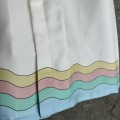 「#4504」CASABLANCA White silk T-shirt with glass house pattern