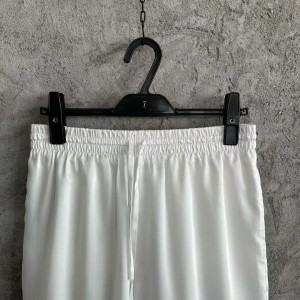 「#4507」CASABLANCA White silk shorts with tennis racket pattern
