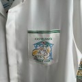 「#4508」CASABLANCA White silk T-shirt with tennis racket pattern