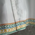 「#4508」CASABLANCA White silk T-shirt with tennis racket pattern
