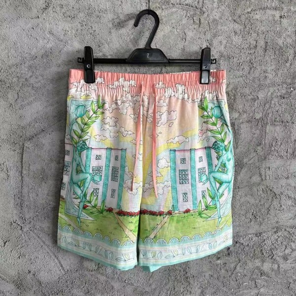 「#4519」CASABLANCA Thinker linen shorts