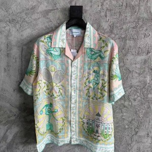 「#4520」CASABLANCA Thinker linen T-shirt