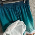 「#4521」CASABLANCA Stadium pattern silk shorts