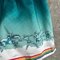 「#4521」CASABLANCA Stadium pattern silk shorts