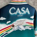 「#4522」CASABLANCA Stadium graphic silk T-shirt