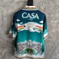 「#4522」CASABLANCA Stadium graphic silk T-shirt
