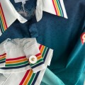 「#4523」CASABLANCA Stadium pattern silk shirt