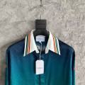 「#4523」CASABLANCA Stadium pattern silk shirt