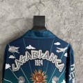 「#4524」CASABLANCA Silk shirt with celestial sphere pattern