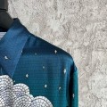 「#4525」CASABLANCA Torch pattern silk shirt