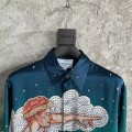 「#4525」CASABLANCA Torch pattern silk shirt