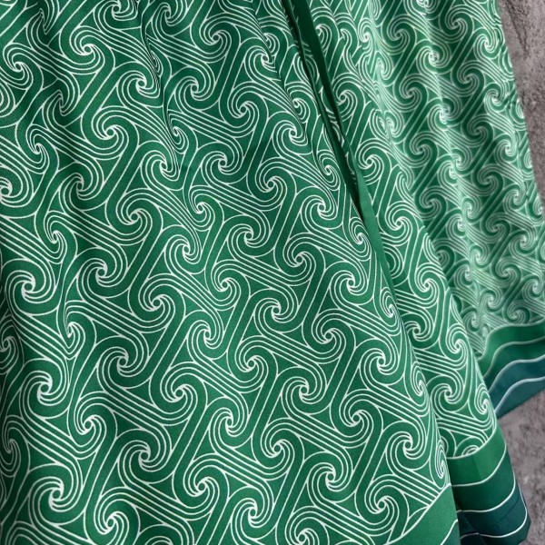 CASABLANCA Silk shorts with cuff pattern