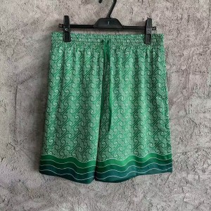 「#4526」CASABLANCA Silk shorts with cuff pattern