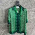 「#4527」CASABLANCA Silk T-shirt with hem pattern