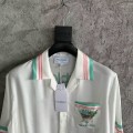 「#4529」CASABLANCA Early Spring Fountain Pattern Silk T-shirt