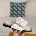 「#4557」LOUIS VUITTON x MURAKAMI Leather Flip Flops