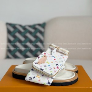 「#4557」LOUIS VUITTON x MURAKAMI Leather Flip Flops