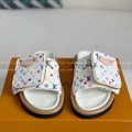 「#4557」LOUIS VUITTON x MURAKAMI Leather Flip Flops