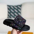 「#4558」LOUIS VUITTON x MURAKAMI Leather Flip Flops
