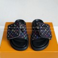 「#4558」LOUIS VUITTON x MURAKAMI Leather Flip Flops