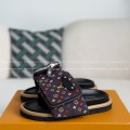 「#4559」LOUIS VUITTON x MURAKAMI Leather Flip Flops